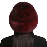 Thumbnail for Genuine Real Natural Knitted Mink Fur Hat Cap Luxury Women's Knit Fashion Winter Headwear Warm Real Fox Fur Hats -, Hats , Drestiny , Australia, Black, Brown, Canada, Dark Brown, Grey, Hats, Light Brown, Light Grey, New Zealand, Pink, Silver, Tan, United Kingdom, United States, White, Wine Red , Drestiny , www.shopdrestiny.com