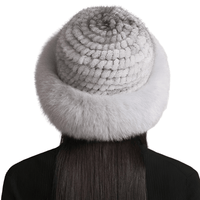Thumbnail for Genuine Real Natural Knitted Mink Fur Hat Cap Luxury Women's Knit Fashion Winter Headwear Warm Real Fox Fur Hats -, Hats , Drestiny , Australia, Black, Brown, Canada, Dark Brown, Grey, Hats, Light Brown, Light Grey, New Zealand, Pink, Silver, Tan, United Kingdom, United States, White, Wine Red , Drestiny , www.shopdrestiny.com