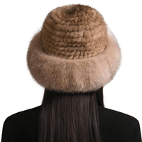 Thumbnail for Genuine Real Natural Knitted Mink Fur Hat Cap Luxury Women's Knit Fashion Winter Headwear Warm Real Fox Fur Hats -, Hats , Drestiny , Australia, Black, Brown, Canada, Dark Brown, Grey, Hats, Light Brown, Light Grey, New Zealand, Pink, Silver, Tan, United Kingdom, United States, White, Wine Red , Drestiny , www.shopdrestiny.com