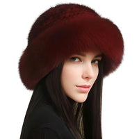 Thumbnail for Genuine Real Natural Knitted Mink Fur Hat Cap Luxury Women's Knit Fashion Winter Headwear Warm Real Fox Fur Hats -, Hats , Drestiny , Australia, Black, Brown, Canada, Dark Brown, Grey, Hats, Light Brown, Light Grey, New Zealand, Pink, Silver, Tan, United Kingdom, United States, White, Wine Red , Drestiny , www.shopdrestiny.com