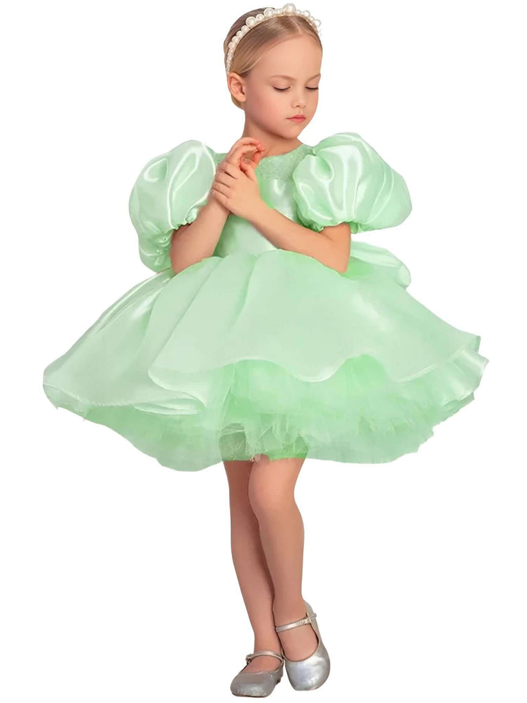 Get your Green Satin & Tulle Princess Ball Gown at Drestiny! Enjoy Free Shipping + Tax Covered! Seen on FOX, NBC, CBS. Save up to 50%!