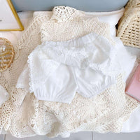 Thumbnail for Girl's Summer Clothing Set - Hollow Lace Sleeveless Shirt & Shorts 2Pcs Set -, Sets , Drestiny , 12M, 18M, 2T, 3T, 4T, 5T, 6T, Australia, Canada, Girls, New Zealand, Short Sets, Shorts, Skirt Sets, Skirts, Sleeveless, TD, United Kingdom, United States, White , Drestiny , www.shopdrestiny.com
