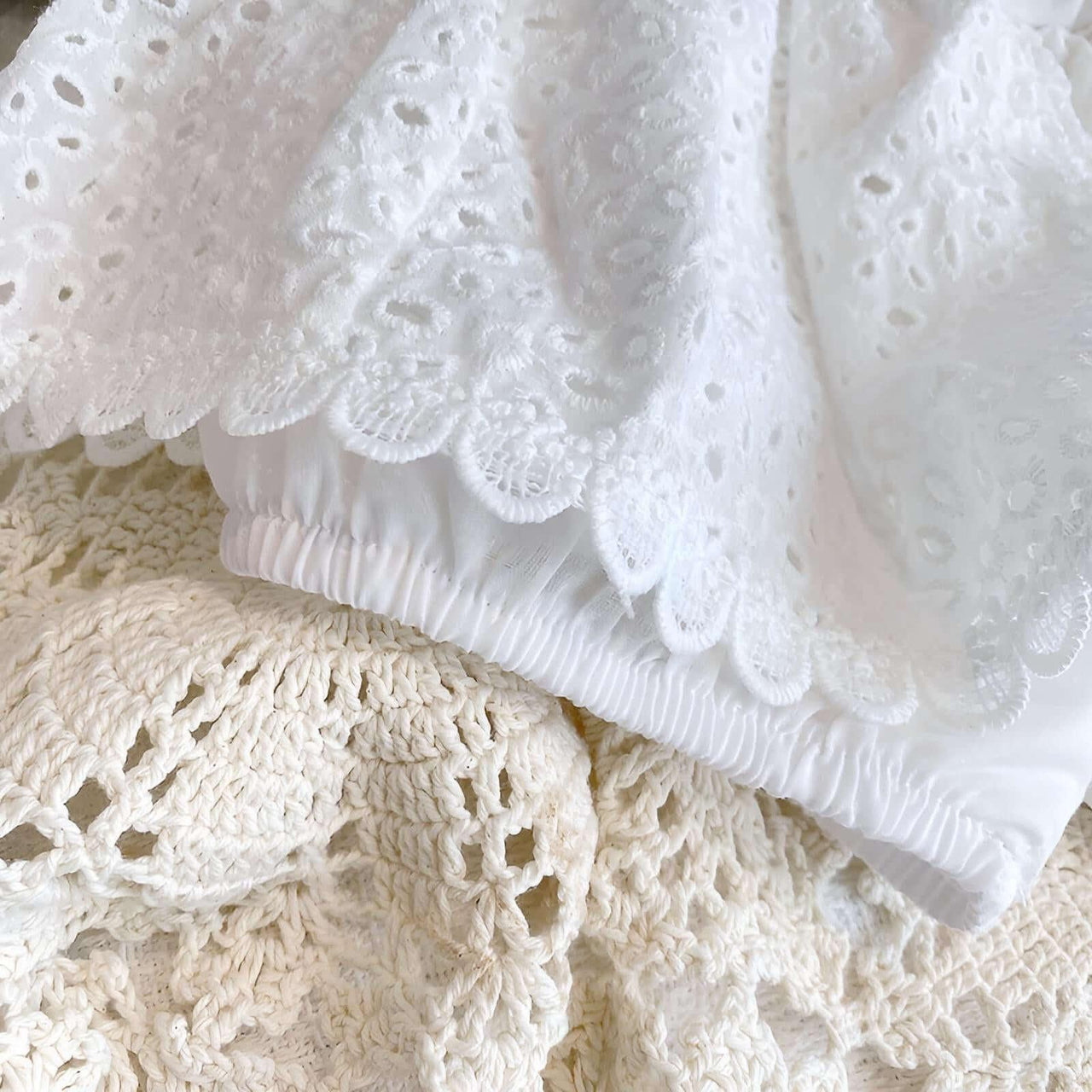 Girl's Summer Clothing Set - Hollow Lace Sleeveless Shirt & Shorts 2Pcs Set -, Sets , Drestiny , 12M, 18M, 2T, 3T, 4T, 5T, 6T, Australia, Canada, Girls, New Zealand, Short Sets, Shorts, Skirt Sets, Skirts, Sleeveless, TD, United Kingdom, United States, White , Drestiny , www.shopdrestiny.com
