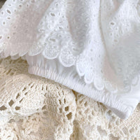 Thumbnail for Girl's Summer Clothing Set - Hollow Lace Sleeveless Shirt & Shorts 2Pcs Set -, Sets , Drestiny , 12M, 18M, 2T, 3T, 4T, 5T, 6T, Australia, Canada, Girls, New Zealand, Short Sets, Shorts, Skirt Sets, Skirts, Sleeveless, TD, United Kingdom, United States, White , Drestiny , www.shopdrestiny.com