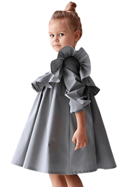 Thumbnail for Girl's Ruffle Dress -, Dresses , Drestiny , 10T, 2T, 3T, 5T, 7T, Australia, Black, Canada, Dresses, Girls, Grey, Long Sleeves, New Zealand, Pink, TD, United Kingdom, United States , Drestiny , www.shopdrestiny.com