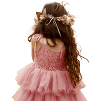 Thumbnail for Girl's Sleeveless Strap Princess Dress -, Baby & Toddler Dresses , Drestiny , 3T, 4T, 5, 6, 7, 8, Australia, Canada, Dresses, Flower Girl Dresses, Girls, New Zealand, Pink, Sleeveless, TD, United Kingdom, United States, White, Yellow , Drestiny , www.shopdrestiny.com