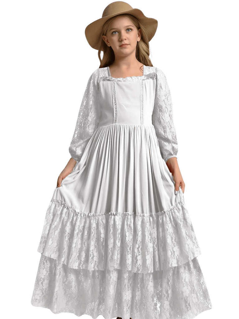 Stylish girls long sleeve white lace dress on sale at Drestiny. Enjoy free shipping and tax covered. Save up to 50% off!