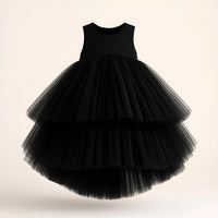 Thumbnail for Girls Tiered Tulle Dress Formal Dress For Wedding Birthday Kids Christmas Ceremonies Dresses For Girls Lace Tutu Flower Girls Dress