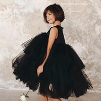 Thumbnail for Girls Tiered Tulle Dress Formal Dress For Wedding Birthday Kids Christmas Ceremonies Dresses For Girls Lace Tutu Flower Girls Dress