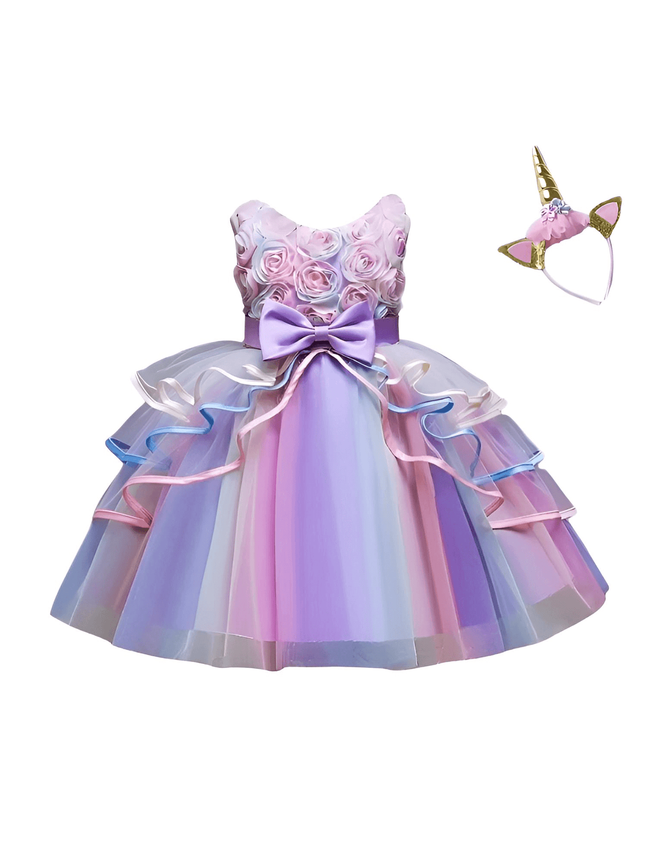Girls Unicorn Dress - Perfect for Birthdays! -, Dresses , Drestiny , 10T, 4T, 5T, 6T, 7T, 8T, 9T, Australia, Girls, Knee Length Dresses, New Zealand, Pink, Purple, TD, United Kingdom, United States , Drestiny , www.shopdrestiny.com