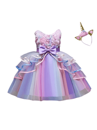Thumbnail for Girls Unicorn Dress - Perfect for Birthdays! -, Dresses , Drestiny , 10T, 4T, 5T, 6T, 7T, 8T, 9T, Australia, Girls, Knee Length Dresses, New Zealand, Pink, Purple, TD, United Kingdom, United States , Drestiny , www.shopdrestiny.com