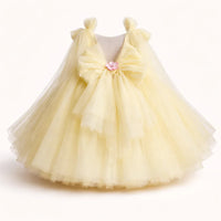 Thumbnail for Gorgeous Girl's Embroidered Flower Dress With Big Bow Back