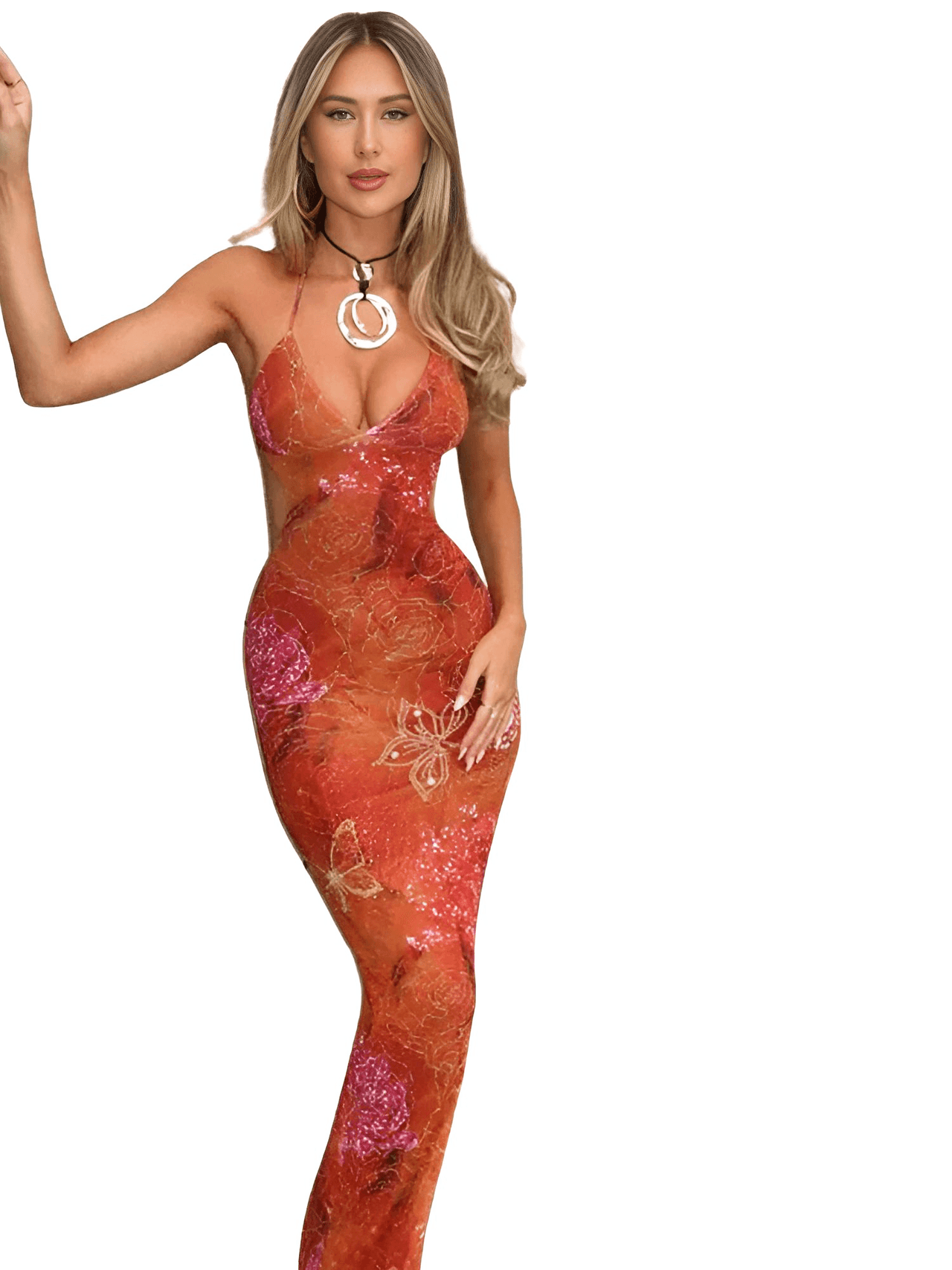 Gradient Hollow Out Women's Summer Maxi Dresses Elegant Off Shoulder A-Line Hem Long Dresses, Drestiny, Maxi Dresses, Strapless, Off Shoulder, Sleeveless, Orange, Blue, S, M, L, 4, 6, 8, 10, United States, USA, Canada, Australia, New Zealand, United Kingdom, UK, summer maxi dresses, beach maxi dresses, long summer dresses, bohemian maxi dresses, shopdrestiny.com