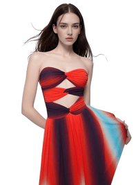 Thumbnail for Gradient Hollow Out Women's Summer Maxi Dresses Elegant Off Shoulder A-Line Hem Long Dresses