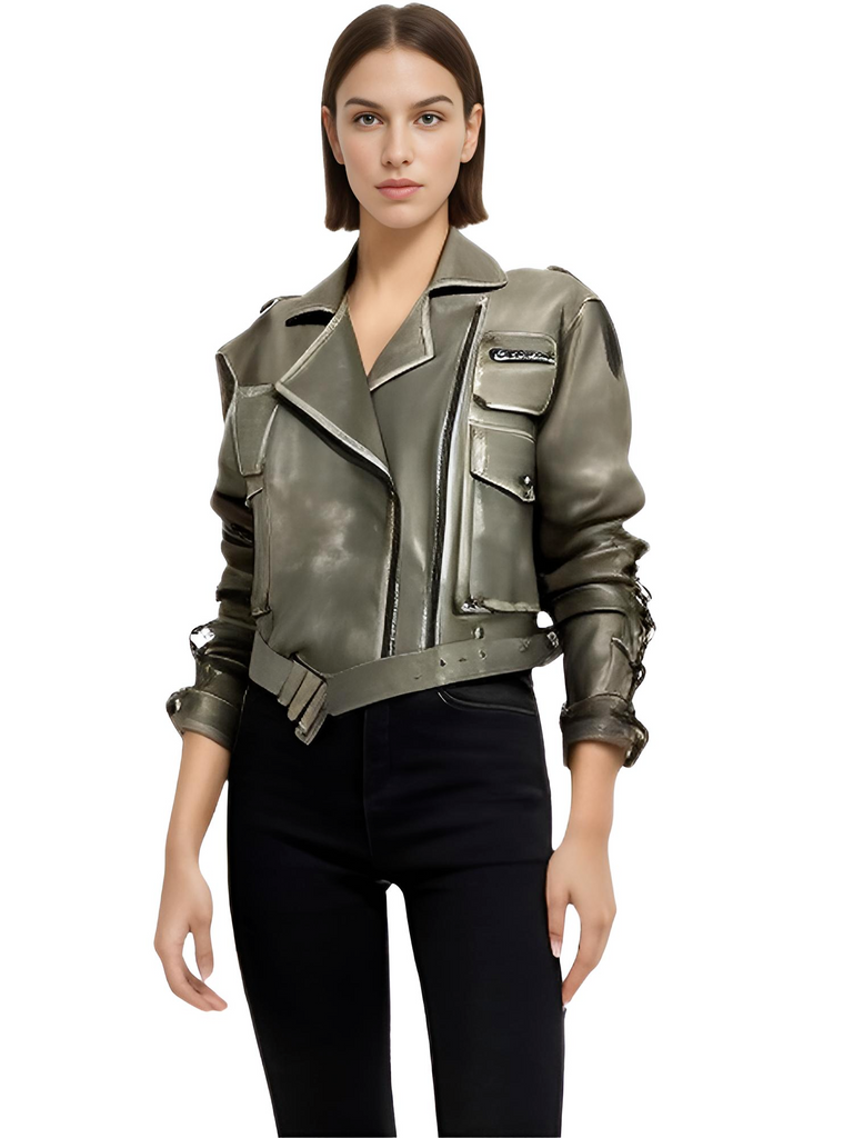 Green Faux Leather Jacket Women's - Now in Brown too! Shop Drestiny for free shipping and tax covered. Seen on FOX/NBC/CBS. Save up to 50% now!