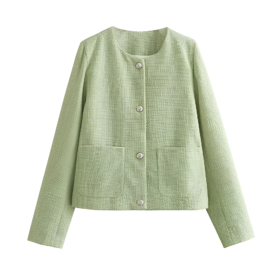 Get your Women's Green Tweed Jacket from Drestiny - Free Shipping & Tax Paid! Save up to 50% off - Limited Time Only.