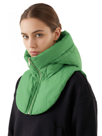 Thumbnail for Puffer Hooded Fake Collar Neck Warmer
