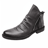 Thumbnail for Black Chelsea Boots - Now Available in 3 Other Colors! -, Boots , Drestiny , 10.5, 11, 11.5, 12, 6, 6.5, 7.5, 8, 8.5, 9, 9.5, Ankle Boots, Australia, Black, Boots, Brown, Dark Red, FR, Grey, New Zealand, United Kingdom, United States , Drestiny , www.shopdrestiny.com