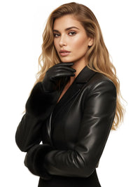 Thumbnail for High-End Women's Real-Fur Leather Gloves Touch Screen Natural Leather Sheepskin Driving Winter Warm Plush Thick Mink Fur