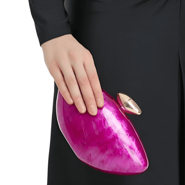 High Fashion Acrylic Egg Shape Clutch Bag For Women