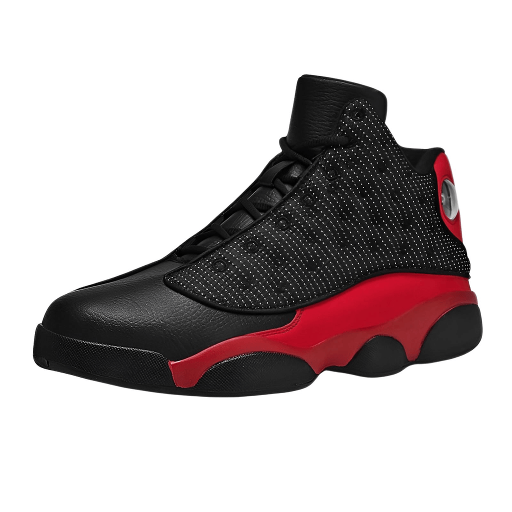 Dominate the court in style with these high top men's black and red basketball shoes. Get free shipping and tax covered when you shop at Drestiny. Save up to 50%!