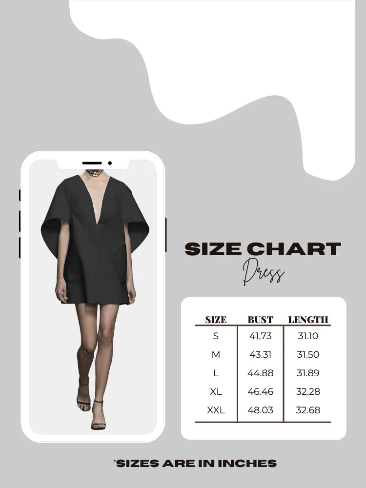 High Fashion Short Dress For Women Deep V-Neck Half Sleeves Loose Party Mini Dresses, Mini Dresses, Short Sleeves, White, Black, S, M, L, XL, XXL, XL, United States, USA, Canada, Australia, New Zealand, United Kingdom, UK, Deep V-neck dresses, party mini dress, short cocktail dresses, loose fit mini dress, High fashion dresses for women, shopdrestiny.com