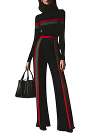 Thumbnail for High Neck Black Sexy Slim Fit Top Long Sleeves Striped Split-Joint Shirt Casual Clothing, Drestiny, Shirts, Casual Shirts, Dress Shirts, Long Sleeves, S, M, L, XL, XXL, 2XL, Black, Red, Green, Turtlenecks, Gender_Women, United States, FR, United Kingdom, Australia, New Zealand, shopdrestiny.com