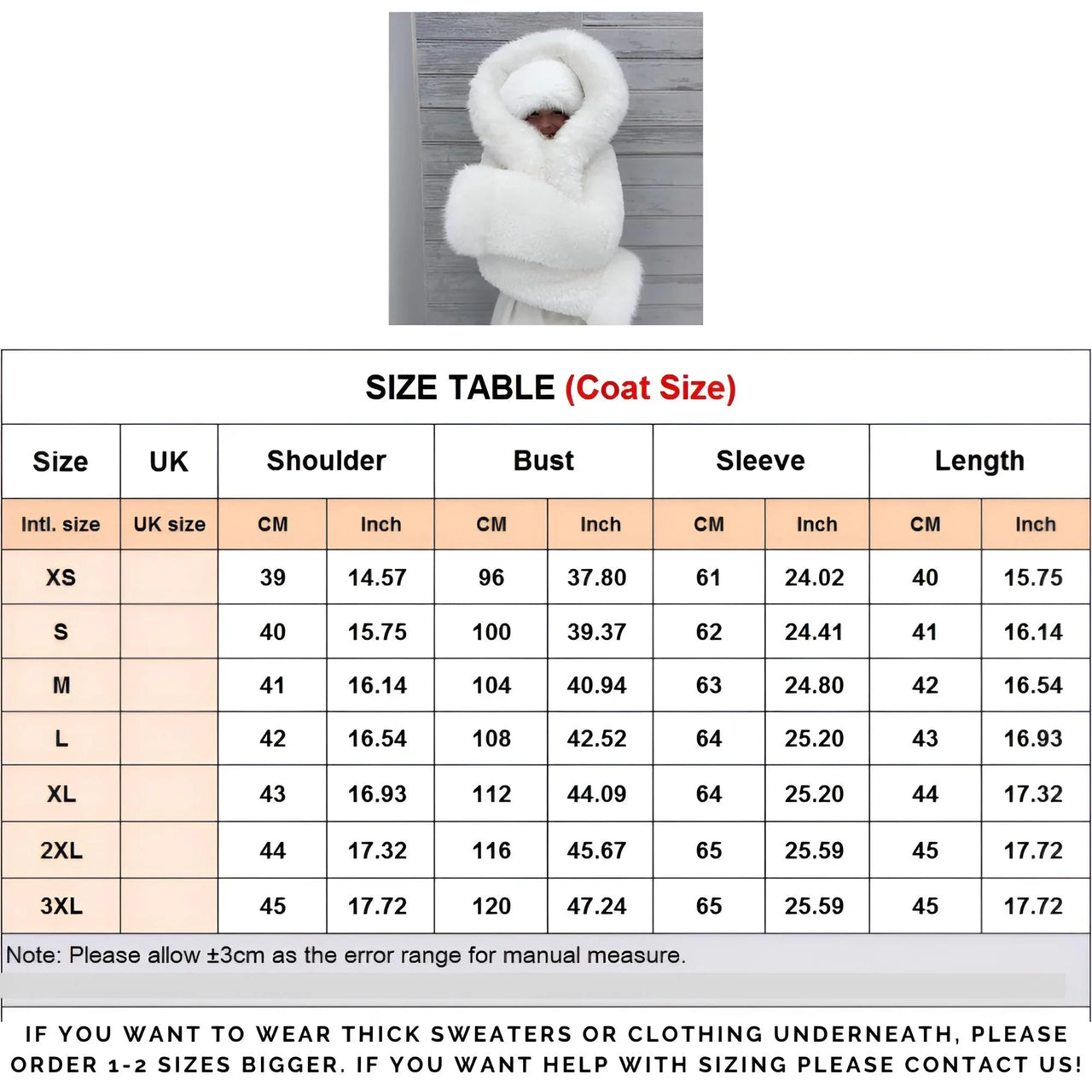 High Quality Faux Fur Coats Women's Hooded Fur Coat Cropped White Black Faux Fur Coat, Drestiny, Coats, Fur Coats, XS, S, M, L, XL, XXL, XXXL, 3XL, Black, White, Women's hooded fur jacket, Women's faux fur coat with hood, black faux fur coat, Shearling jacket with hood, United States, USA, Canada, Australia, New Zealand, United Kingdom, UK, shopdrestiny.com