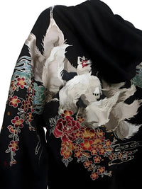 Thumbnail for High Quality Men's Embroidery Hoodie 100% Cotton Hooded Sweatshirts Autumn Long Sleeve Black Pullover Loose Tops, Drestiny, Hoodies, Jumpers, Sweatshirts, Pullovers, Long Sleeves, Black, United States, FR, United Kingdom, S, M, L, XL, XXL, 2XL, XXXL, 3XL, shopdrestiny.com
