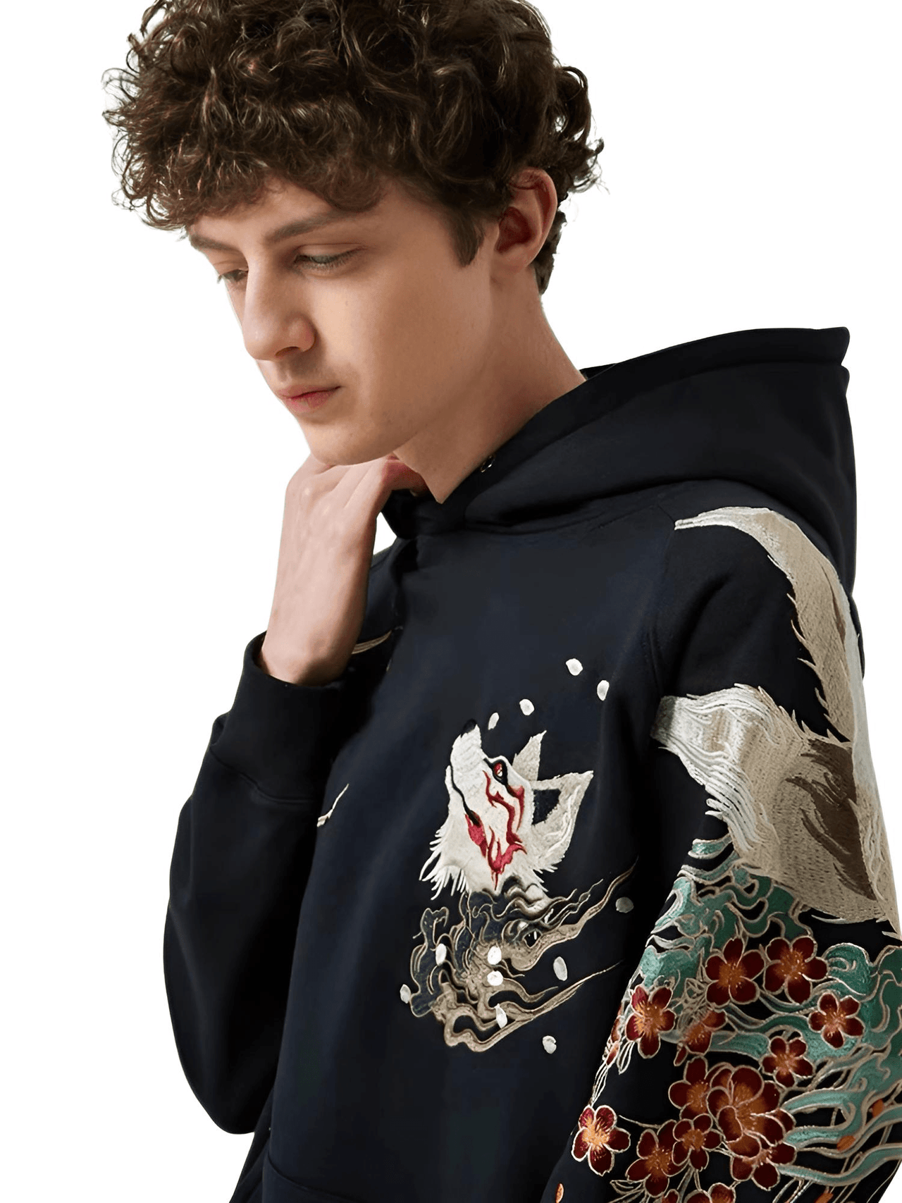 High Quality Men's Embroidery Hoodie 100% Cotton Hooded Sweatshirts Autumn Long Sleeve Black Pullover Loose Tops, Drestiny, Hoodies, Jumpers, Sweatshirts, Pullovers, Long Sleeves, Black, United States, FR, United Kingdom, S, M, L, XL, XXL, 2XL, XXXL, 3XL, shopdrestiny.com