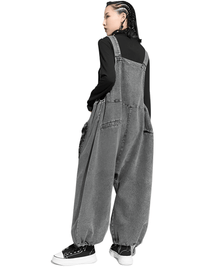 Thumbnail for High Waist Women's Denim Overalls Black Pocket Trousers New Loose Fit Pants Women Fashion Spring Autumn -, Overalls , Drestiny , Australia, Black, Blue, Casual Pants, FR, Jeans, New Zealand, Overalls, United Kingdom, United States , Drestiny , www.shopdrestiny.com