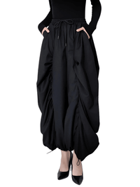 Thumbnail for High Waist Black Wide Leg Arc Ankle Length Pants New Loose Trousers Women Fashion, black high waisted pants for women, Drestiny, black women's pants, Casual Pants, Dress Pants, Women's Dress Pants, United States, Australia, New Zealand, United Kingdom, 
black dress pants for women, Black, M, L, shopdrestiny.com