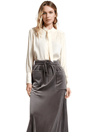 Thumbnail for High Waist Cashmere Wool Long Skirt With Pockets -, Skirts , Drestiny , Australia, Black, Brown, Camel, Canada, Coffee, Dark Brown, L, M, New Zealand, Off White, Skirts, United Kingdom, United States , Drestiny , www.shopdrestiny.com