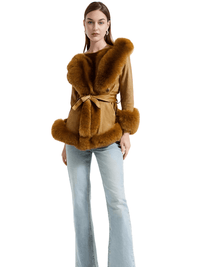 Thumbnail for Hooded Fur Coats For Women With Belt and Fur Lining Inside -, Coats , Drestiny , Australia, Beige, Black, Brown, Camel, Canada, Coats, Jackets, L, M, New Zealand, S, United Kingdom, United States, XL, XXL, XXXL , Drestiny , www.shopdrestiny.com
