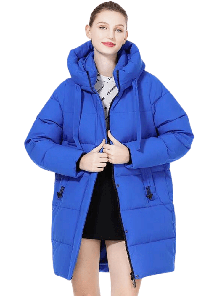 ICEbear Women's Mid-Length Blue Puffer Coat