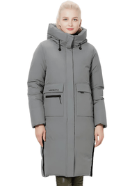 Thumbnail for ICEbear Women's Long Winter Jacket With Big Pockets -, Coats , Drestiny , Australia, Beige, Black, Canada, Coats, Green, Grey, L, Light Brown, M, New Zealand, United Kingdom, United States, XL, XXL, XXXL , Drestiny , www.shopdrestiny.com