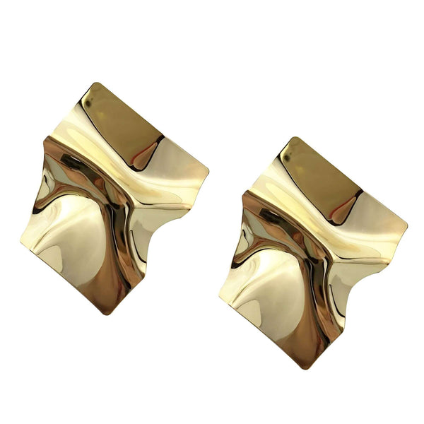 Irregular Metal Statement Stud Earrings