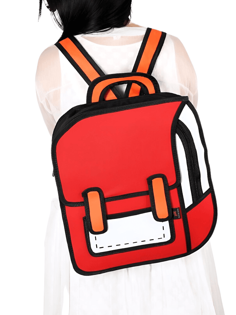 Red Jump Style Cartoon Backpack