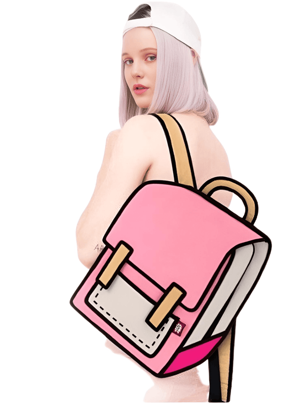 Pink Jump Style Cartoon Backpack