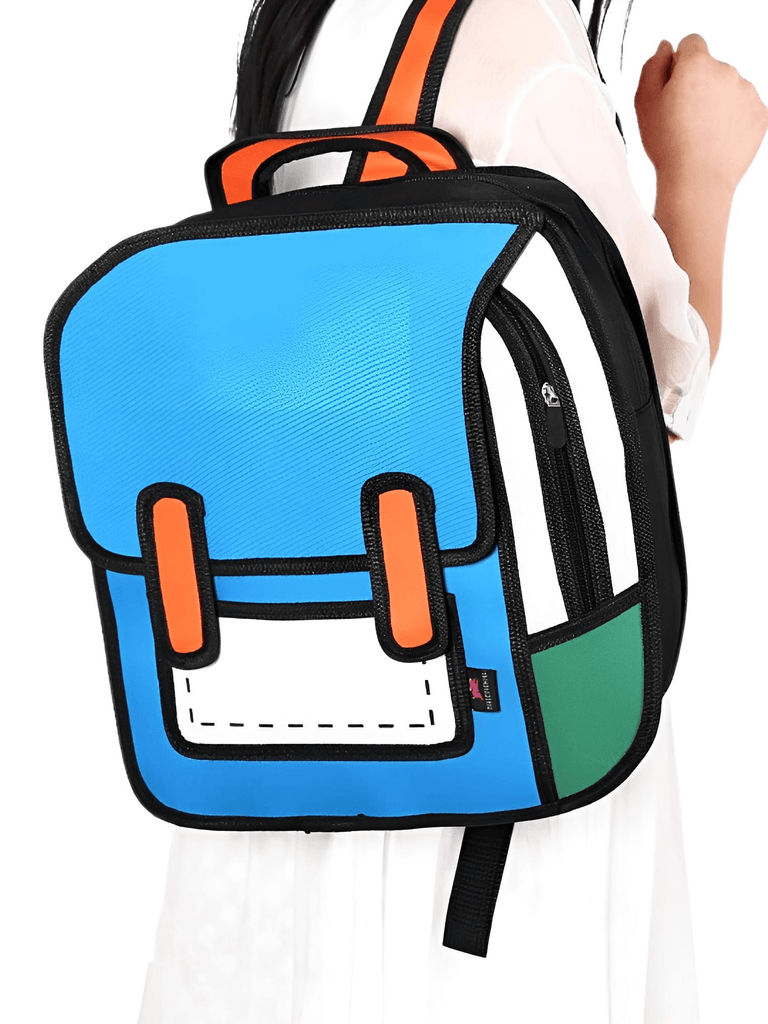 Jump Style Blue Cartoon Backpack