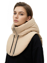 Thumbnail for Puffer Hooded Fake Collar Neck Warmer