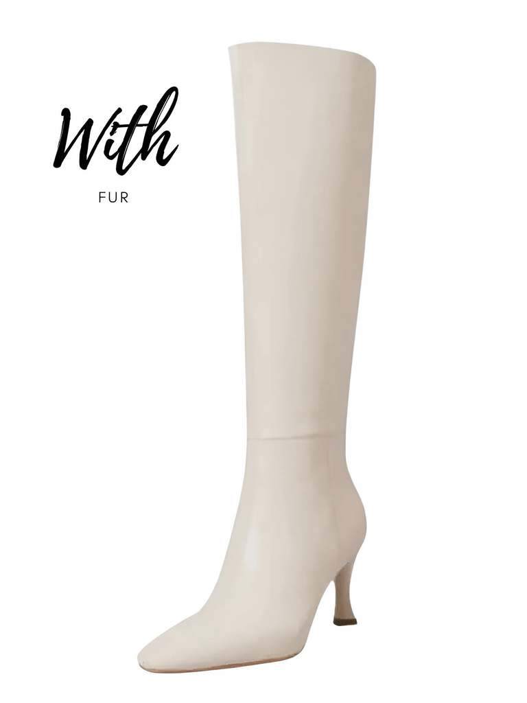 Knee Boots Genuine Leather Sexy Thin High Heel Boots For Women