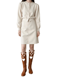 Thumbnail for Knee High Heart Shape Cowboy Boots For Women - In 8 Colors! -, Boots , Drestiny , 10, 10.5, 7.5, 8.5, 9, 9.5, Australia, Beige, Black, Boots, Brown, FR, Pink, Purple, Red, Teal, United Kingdom, United States, White, Yellow , Drestiny , www.shopdrestiny.com