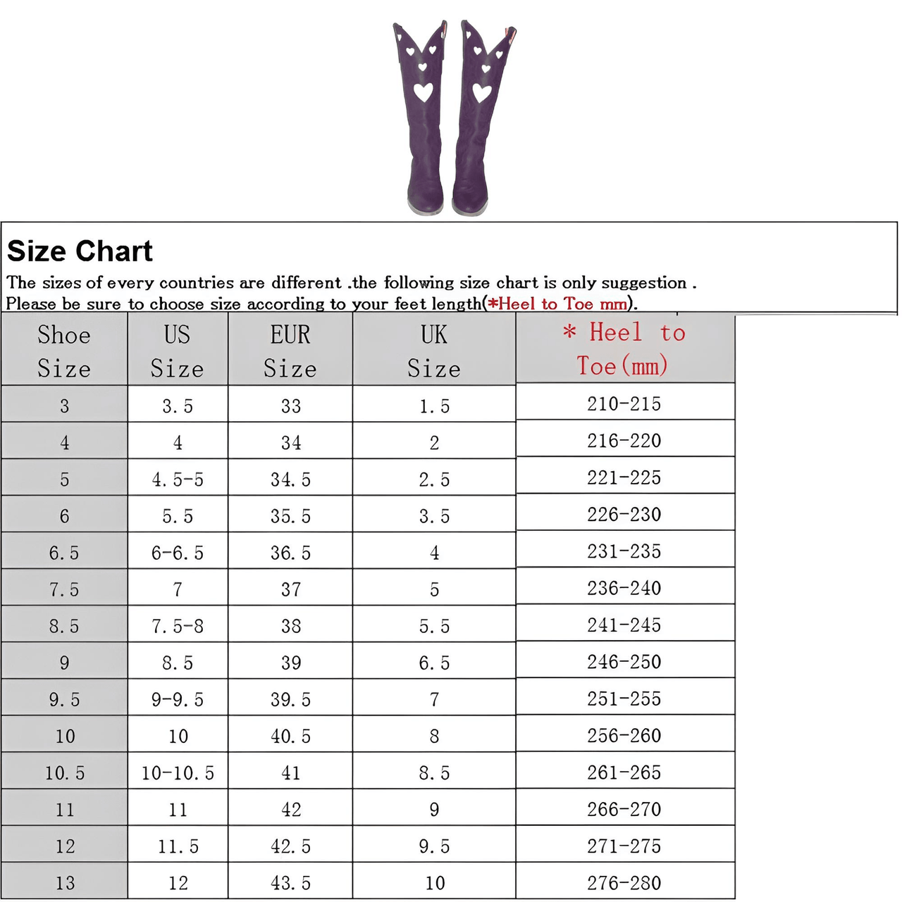 Knee High Heart Shape Cowboy Boots For Women - In 8 Colors! -, Boots , Drestiny , 10, 10.5, 7.5, 8.5, 9, 9.5, Australia, Beige, Black, Boots, Brown, FR, Pink, Purple, Red, Teal, United Kingdom, United States, White, Yellow , Drestiny , www.shopdrestiny.com