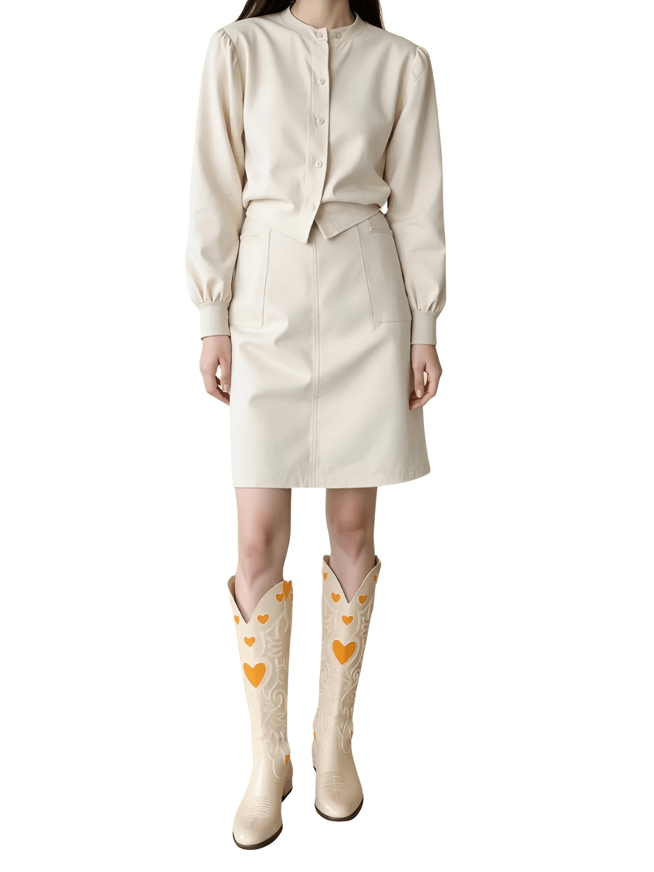 Knee High Heart Shape Cowboy Boots For Women - In 8 Colors! -, Boots , Drestiny , 10, 10.5, 7.5, 8.5, 9, 9.5, Australia, Beige, Black, Boots, Brown, FR, Pink, Purple, Red, Teal, United Kingdom, United States, White, Yellow , Drestiny , www.shopdrestiny.com