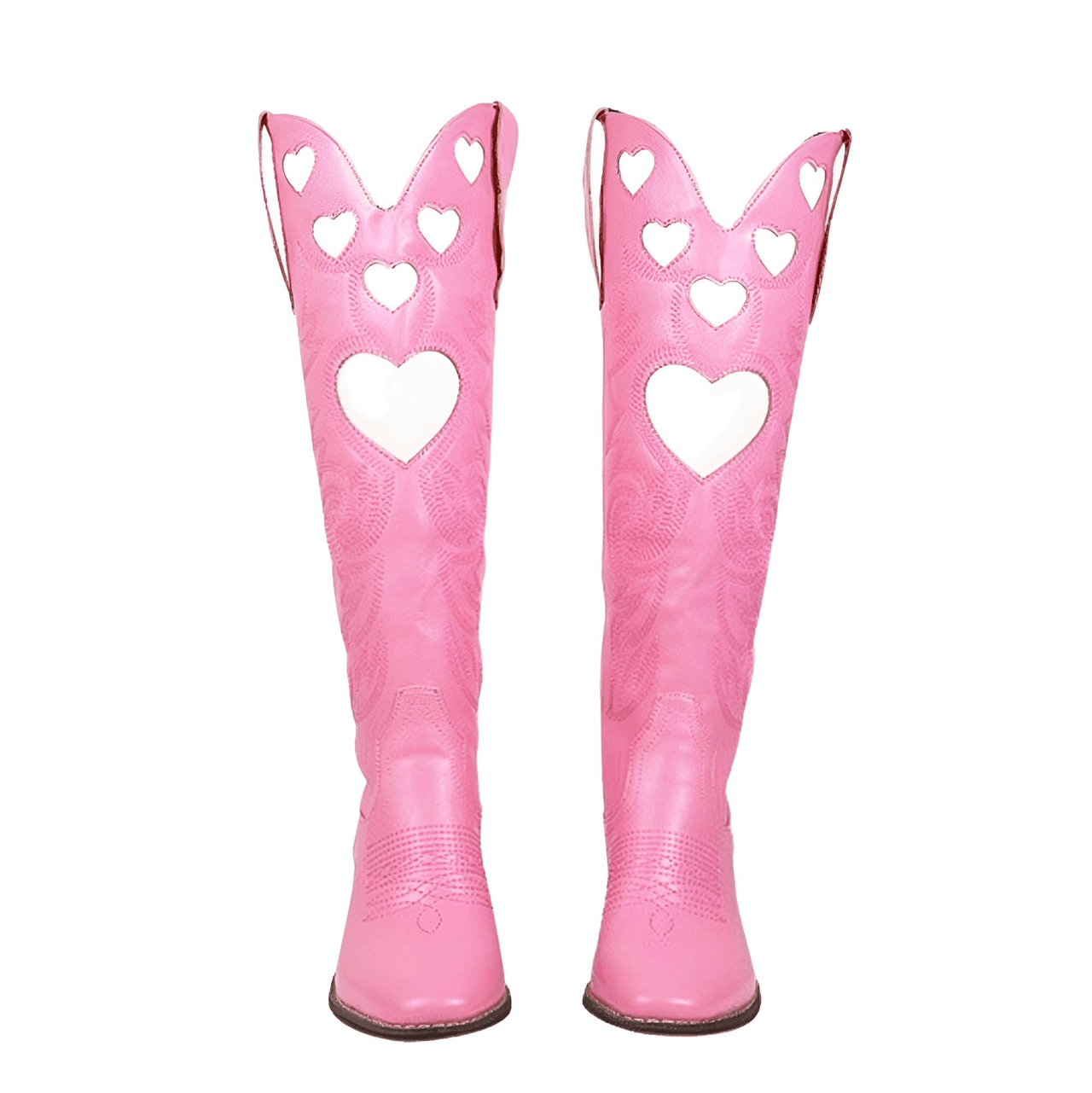 Knee High Heart Shape Cowboy Boots For Women - In 8 Colors! -, Boots , Drestiny , 10, 10.5, 7.5, 8.5, 9, 9.5, Australia, Beige, Black, Boots, Brown, FR, Pink, Purple, Red, Teal, United Kingdom, United States, White, Yellow , Drestiny , www.shopdrestiny.com