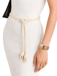 Thumbnail for Knot Waist Rope Genuine Sheepskin Women's Leather Rope Belt