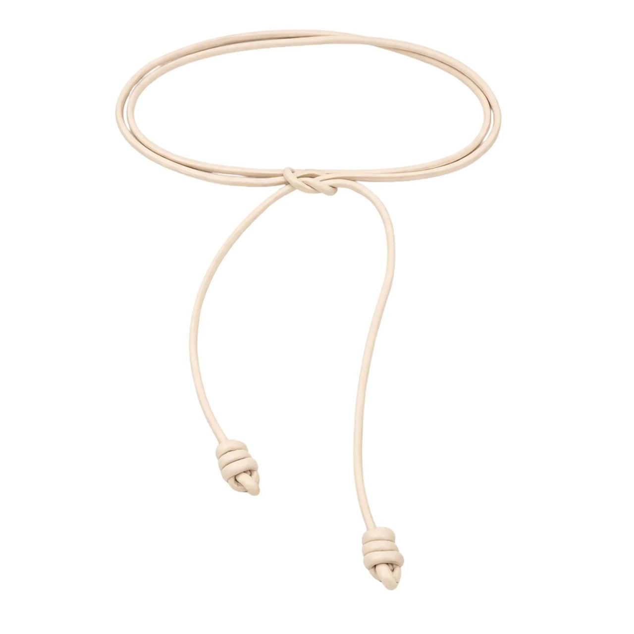 Knot Waist Rope Genuine Sheepskin Women's Leather Rope Belt