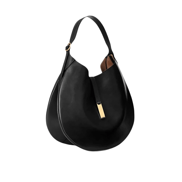 Large Capacity Black Retro Shoulder Bag Women's Fashion