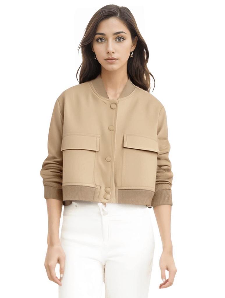 Elevate your wardrobe with the trendy Large Pocket Bomber Jacket for women. Shop Drestiny today to enjoy free shipping and tax covered by us! Save up to 50% off!